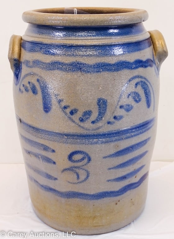 3 GALLON FREEHAND DECORATED STONE JAR (1 of 7)