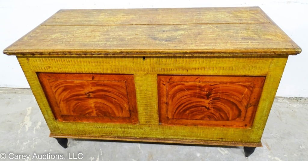 2 COLOR GRAIN PAINTED BLANKET CHEST (1 of 7)