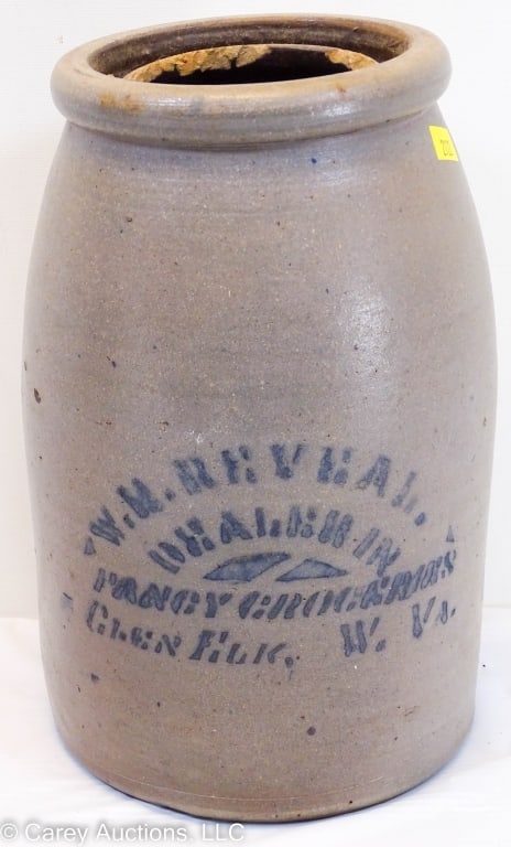 W. M. REVEAL GLEN ELK W. V. WAX SEALER CROCK (1 of 5)