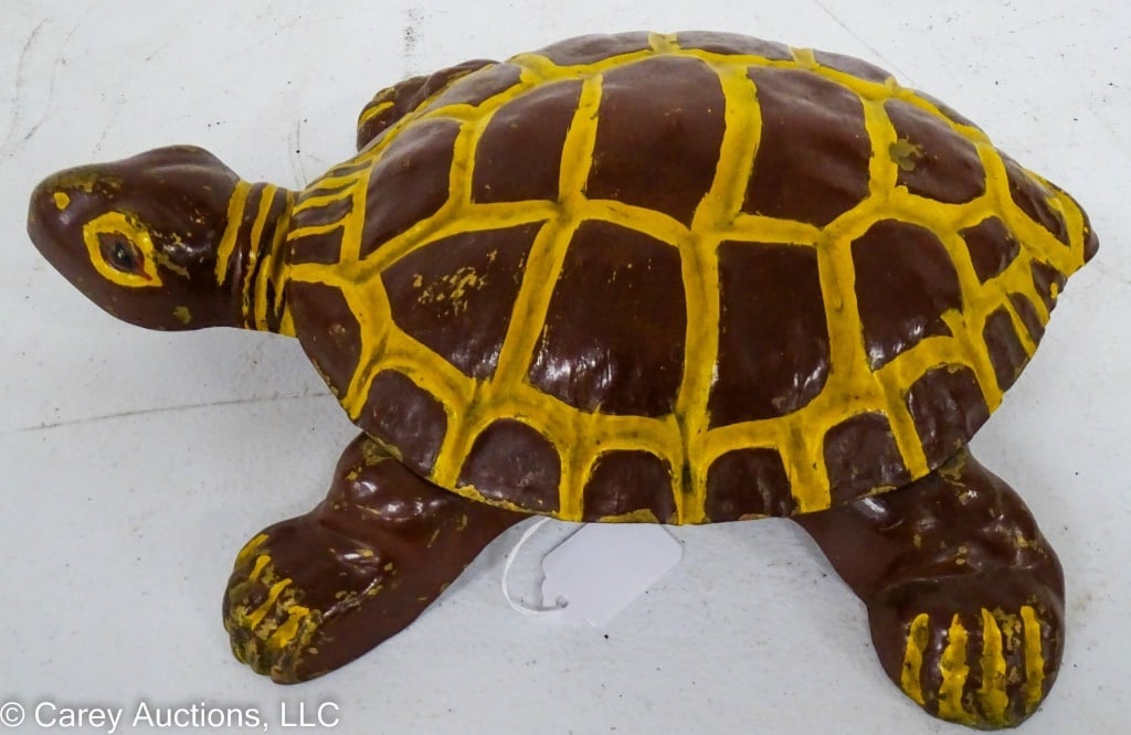 ANTIQUE TURTLE MECHANICAL SPITTOON CUSPIDOR (1 of 3)