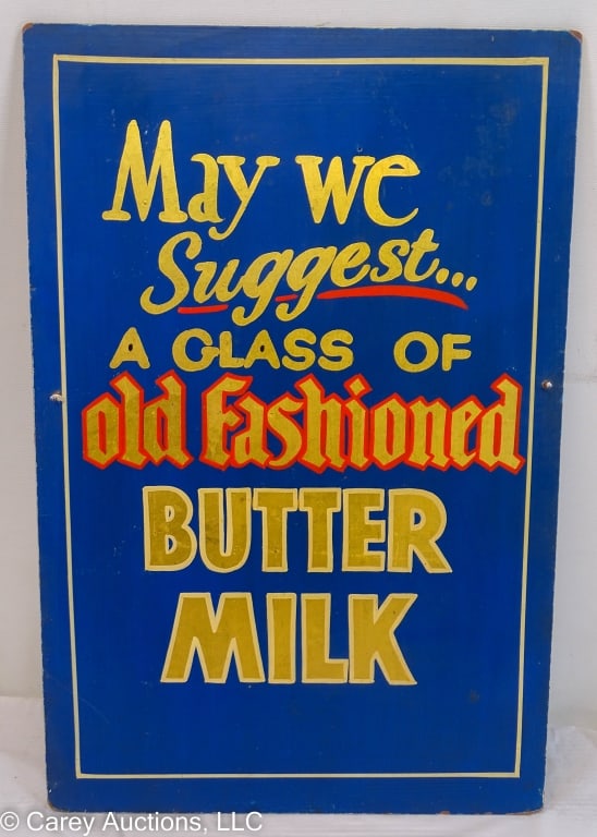 VINTAGE BUTTERMILK SODA FOUNTAIN SIGN (1 of 2)