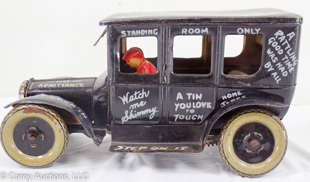 STRAUSS TIN LITHO LEAPING LENA CRAZY CAR (1 of 9)