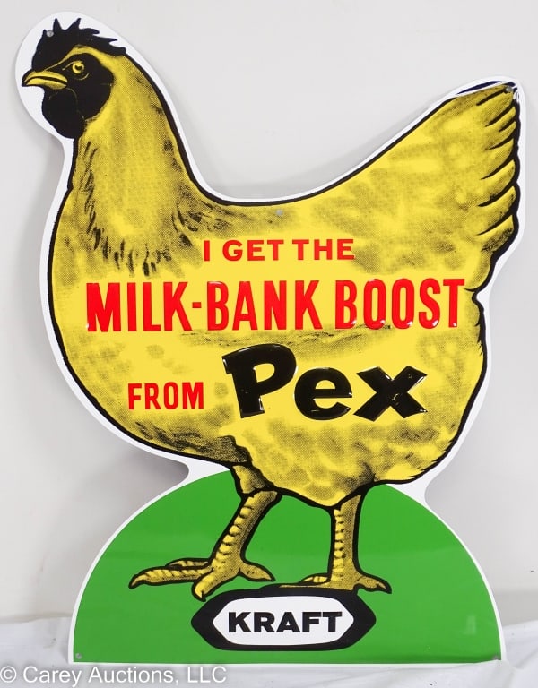 MILK BANK PEX BOOST CHICKEN FEED KRAFT SIGN (1 of 4)