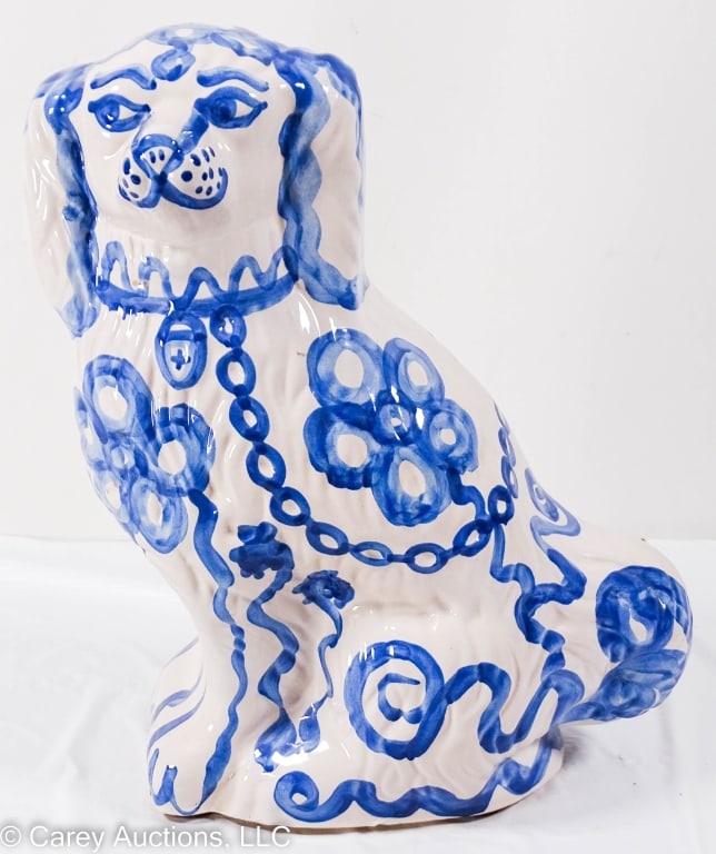 LARGE HADLEY STAFFORDSHIRE STYLE SPANIEL DOG (1 of 6)