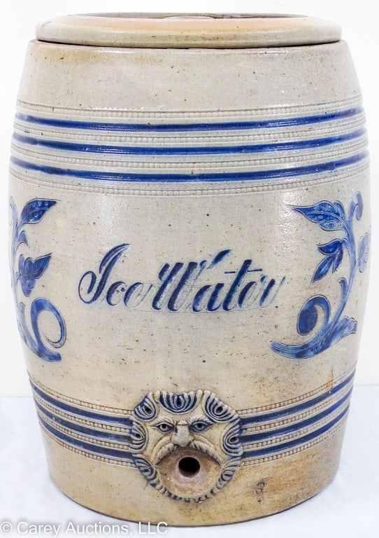 3 GALLON NJ STONEWARE ICE WATER COOLER (1 of 16)