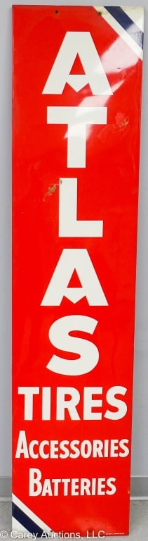 ATLAS TIRES ACCESSORIES BATTERIES TIN SIGN (1 of 8)
