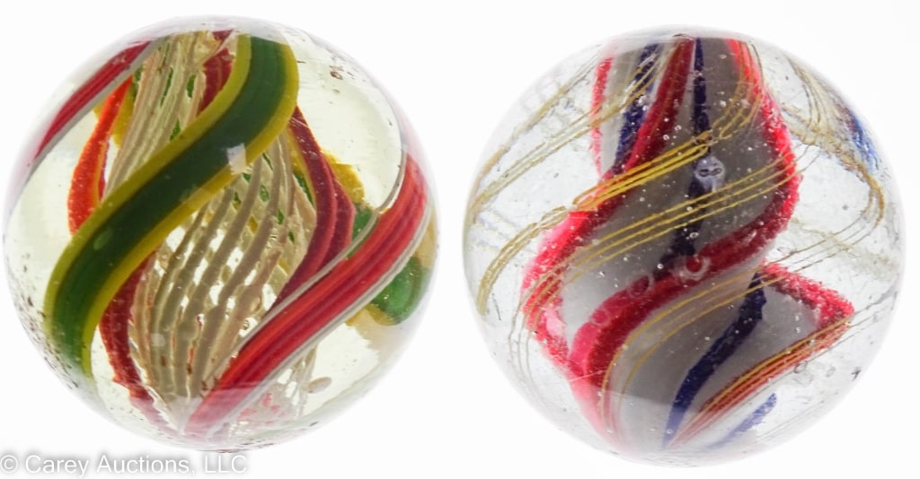 2 19th C GERMAN HANDMADE GLASS MARBLES (1 of 10)