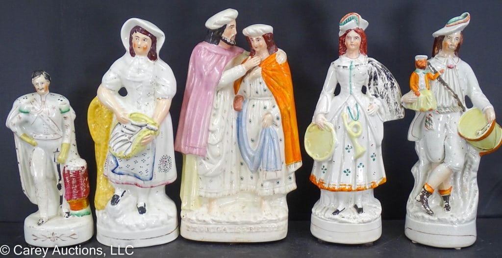 5 19th C STAFFORDSHIRE FIGURES (1 of 9)