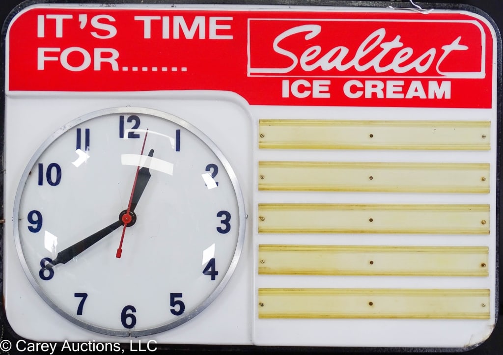 SEALTEST ICE CREAM CLOCK MENU BOARD (1 of 7)