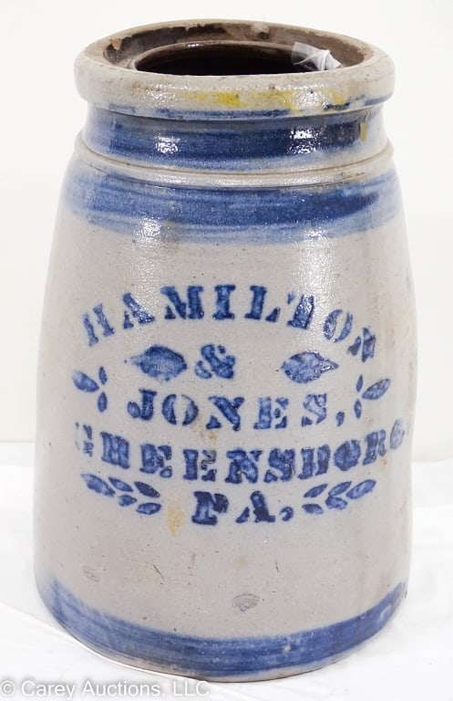HAMILTION & JONES GREENSBORO PA WAX SEALER CROCK (1 of 8)