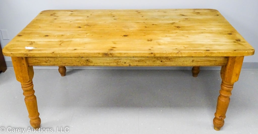 PINE STORE WORK TABLE PLANK TOP PIN CONSTRUCTION (1 of 7)