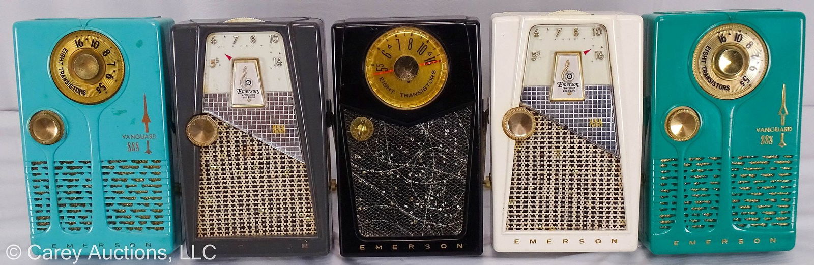 (5) ASSORTED EMERSON TRANSISTOR RADIOS 1950-60'S (1 of 10)