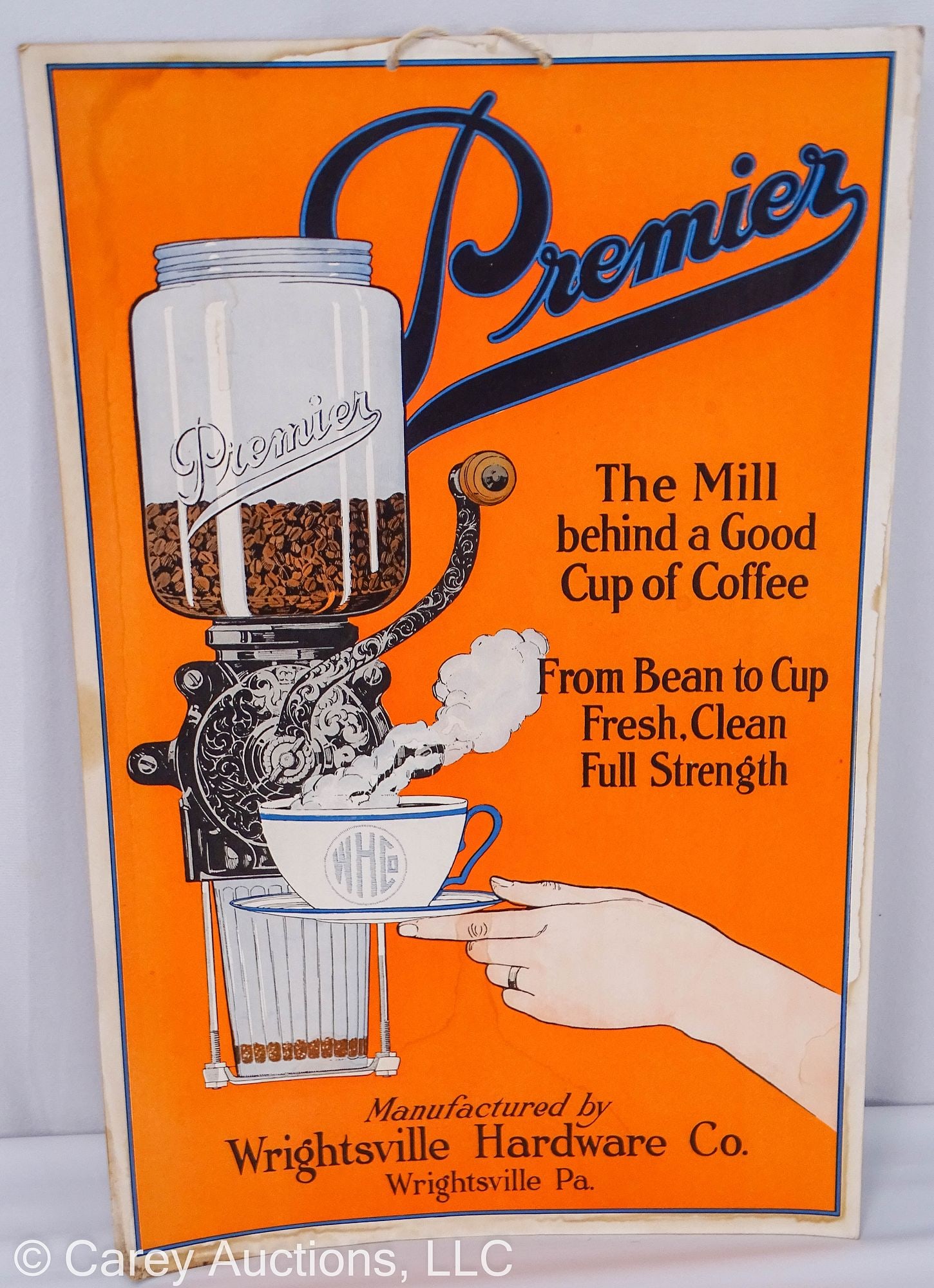PREMIER COFFEE GRINDER CARDBOARD SIGN (1 of 6)