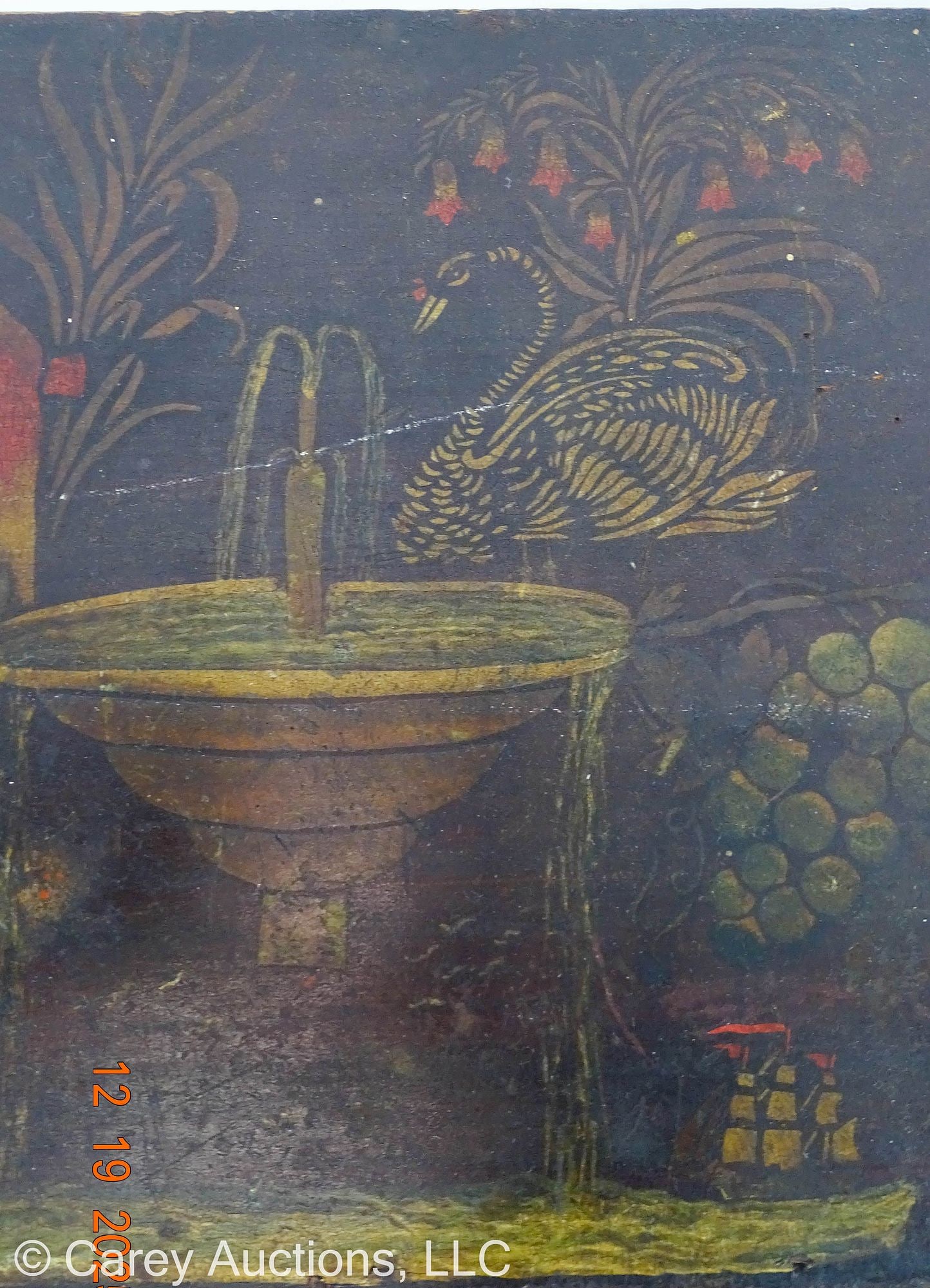 TOLE PAINTED 19th CENTURY DOCUMENT BOX (1 of 8)