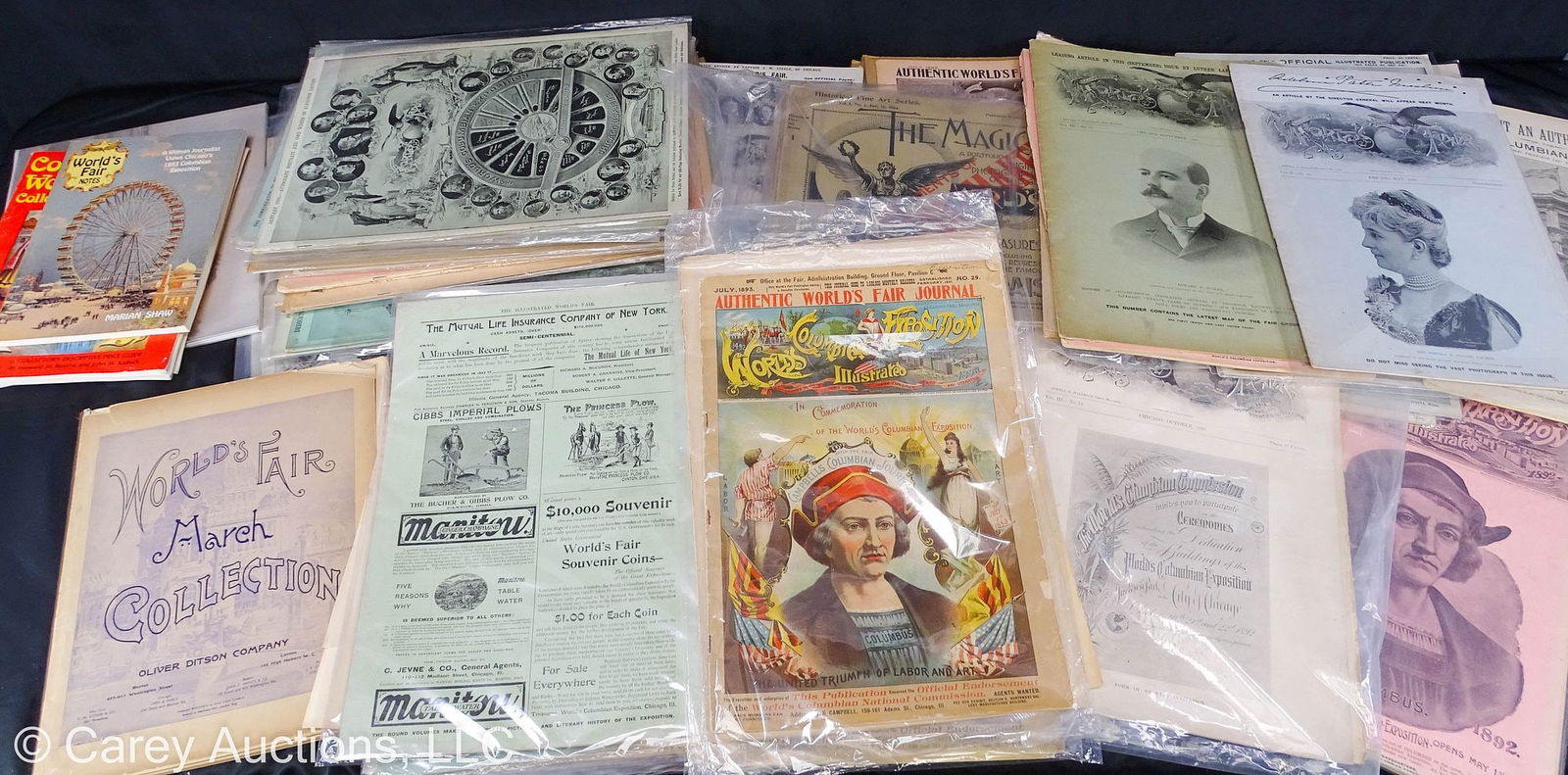 40+ 1894 WORLDS FAIR COLUMBIAN EXPOSITION MAGAZINES: 40+ magazines published for the 1893-1894 Columbian Exposition, Chi
