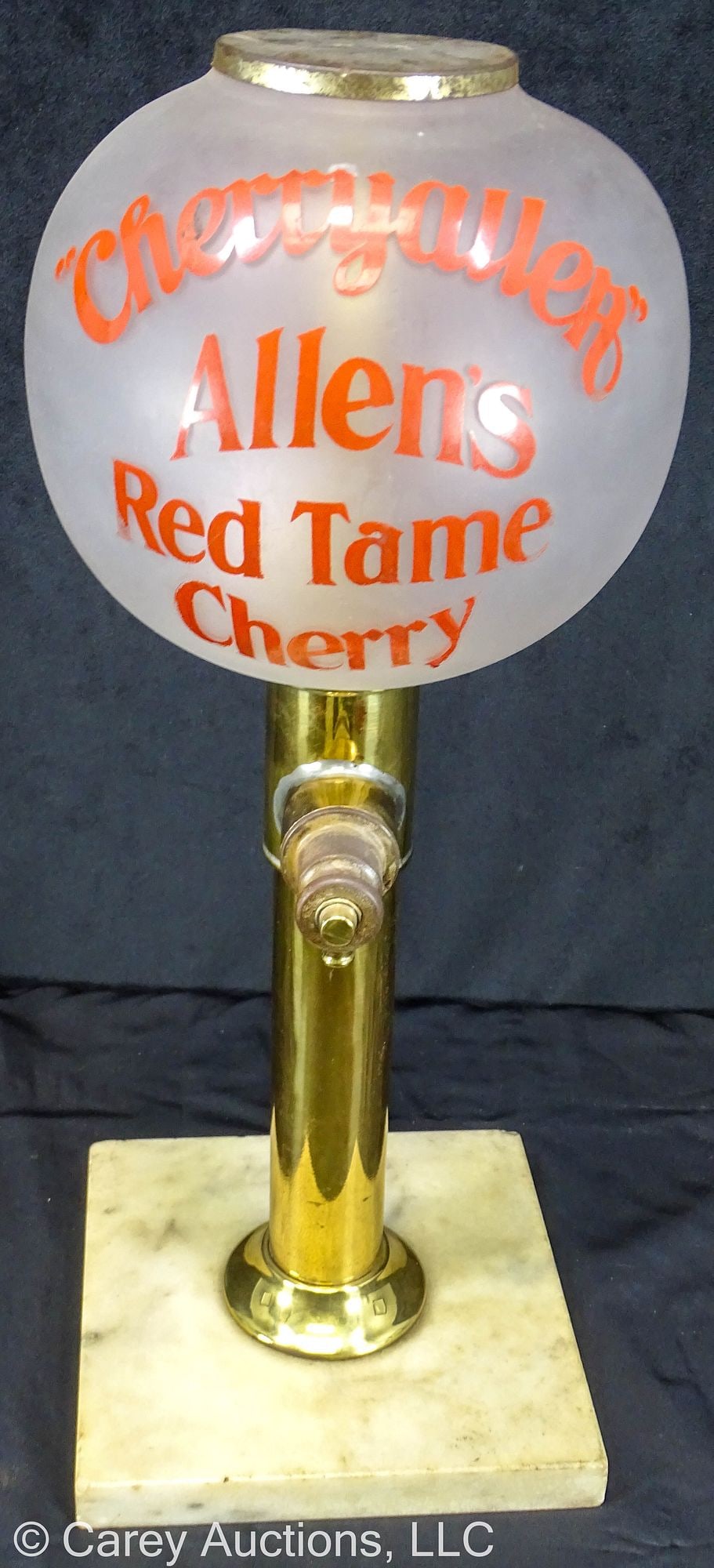 ALLEN'S RED TAME CHERRY VICTORIAN SODA FOUNTAIN SYRUP DISPENSER (1 of 9)