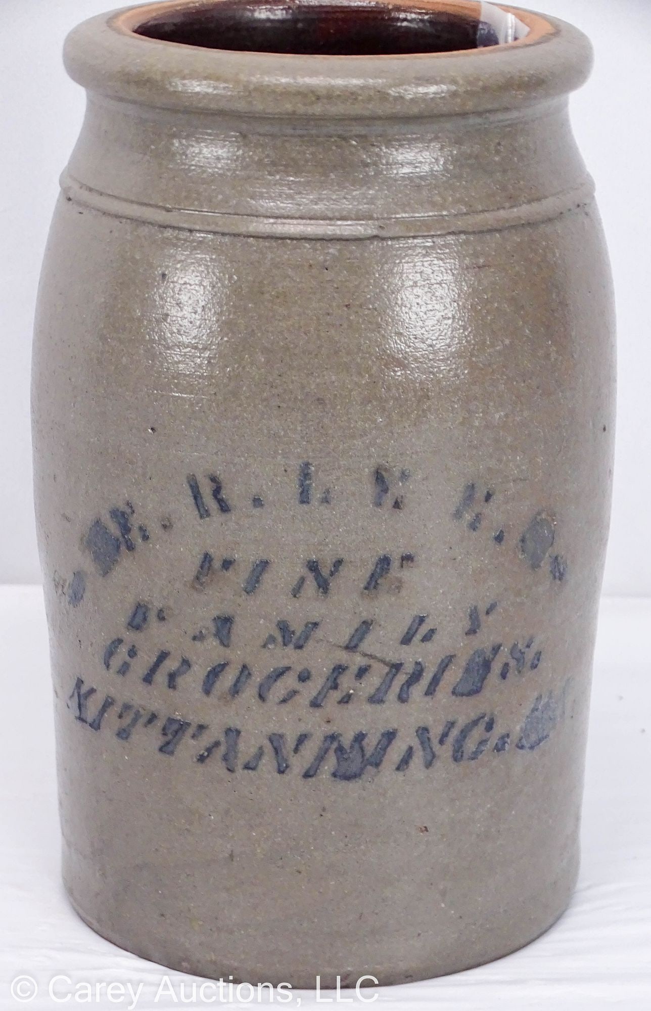 ER LEE KITTANNING PA GROCERIES STONEWARE MERCHANT CROCK (1 of 7)