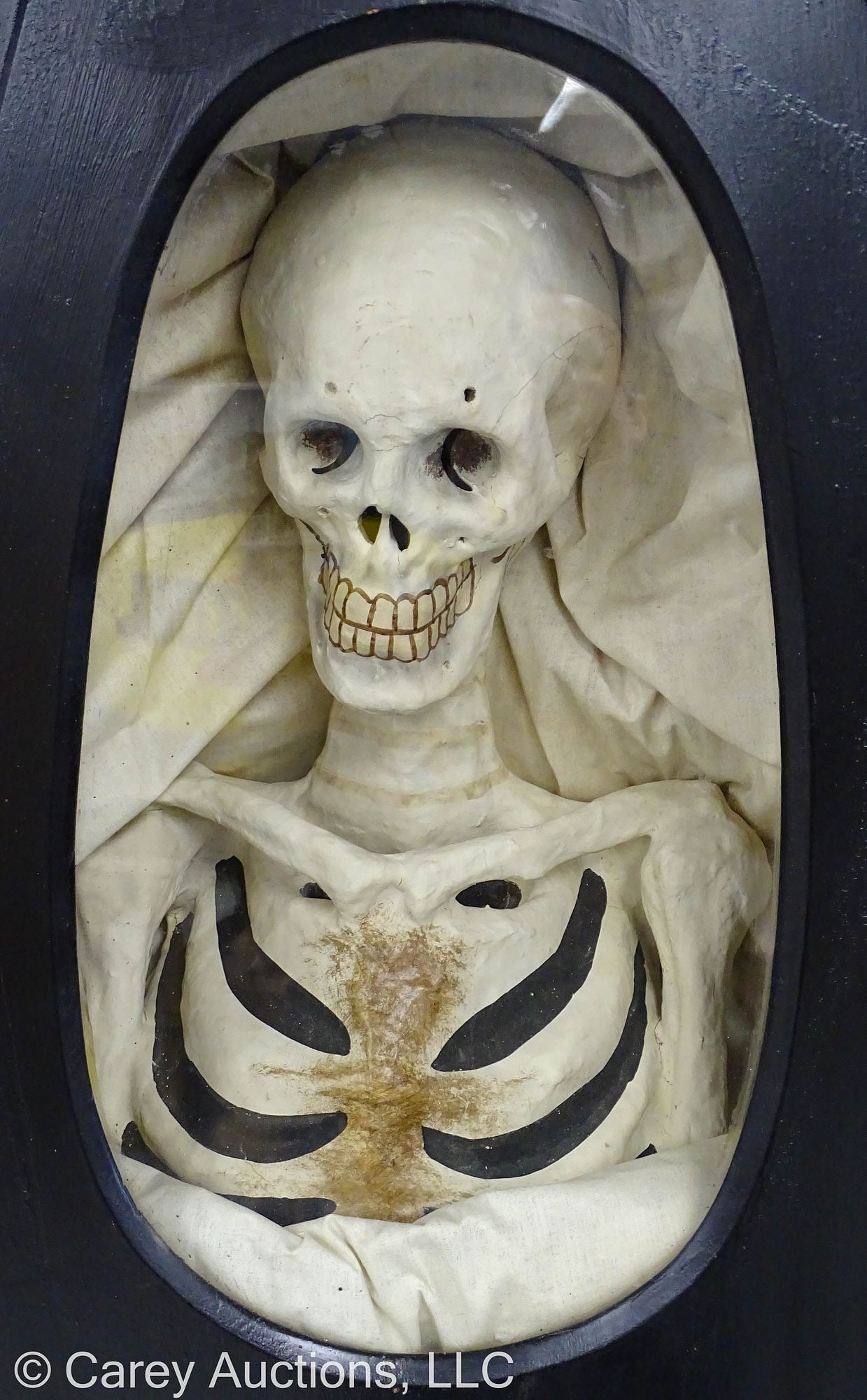 CEREMONIAL ODD FELLOWS COFFIN WITH SKELETON (1 of 8)