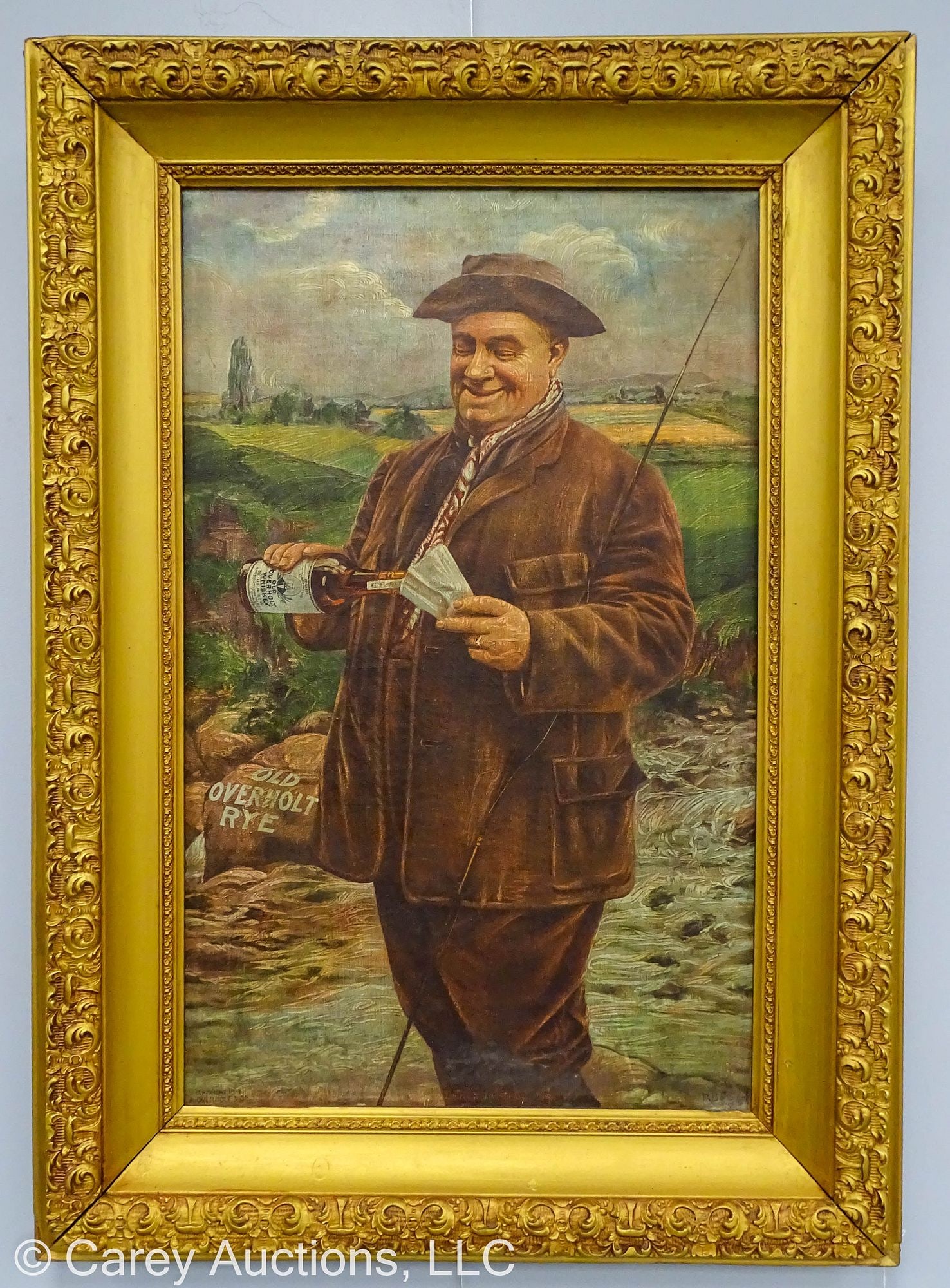 OLD OVERHOLT RYE WHISKEY CANVAS ADVERTISEMENT (1 of 6)