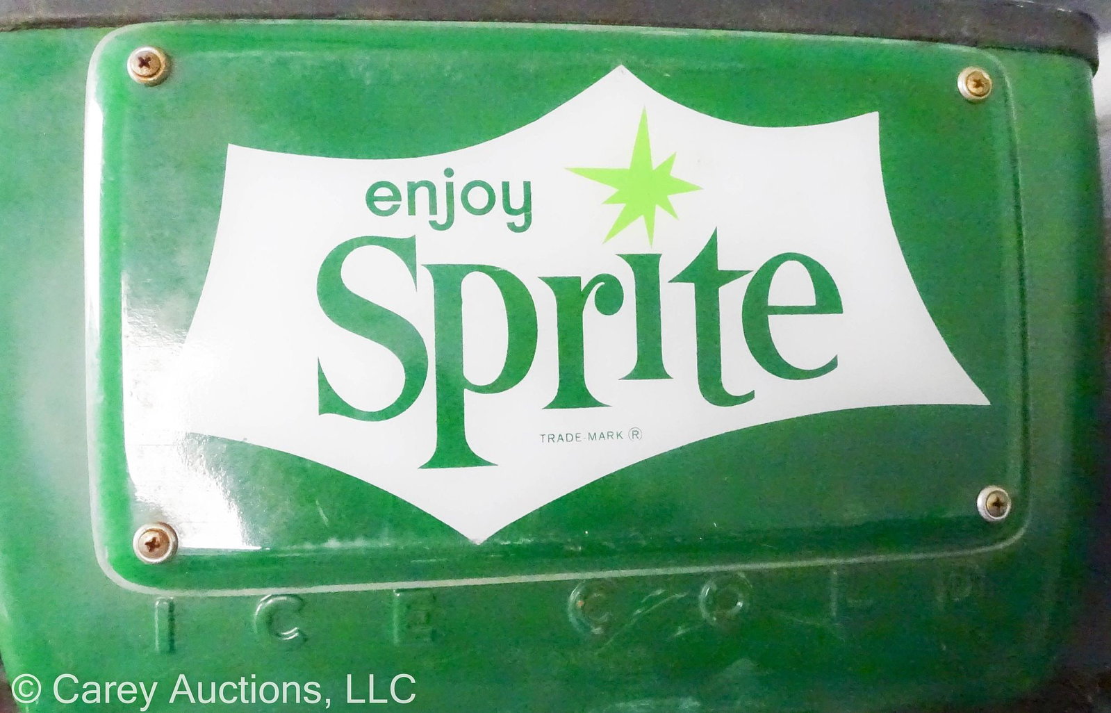 SPRITE OUTBOARD DISPENSER BY THE DOLE VALVE COMPANY: Circa 1947-1951; Outboard motor designed dispenser by Raymond Lowey