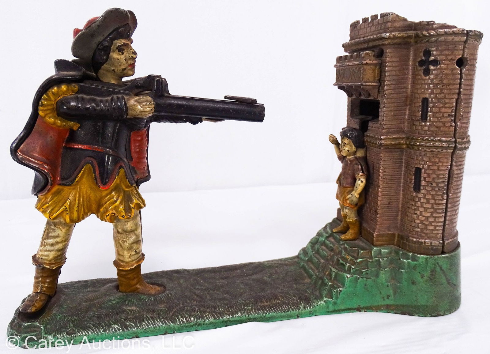 J&E STEVENS WILLIAM TELL CAST IRON MECHANICAL BANK (1 of 10)