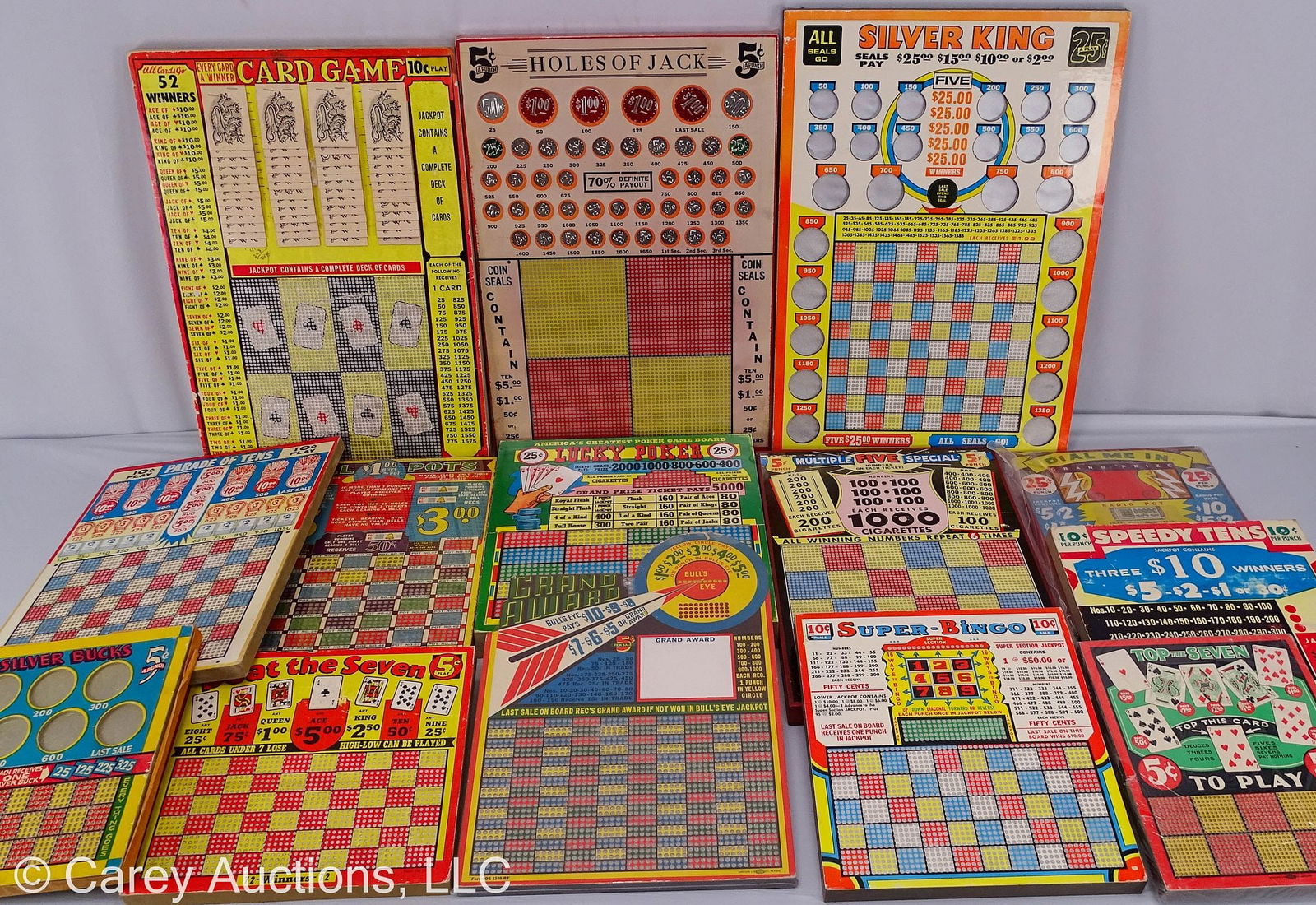 14 ASST VINTAGE PUNCHBOARDS INCL POKER BINGO (1 of 7)