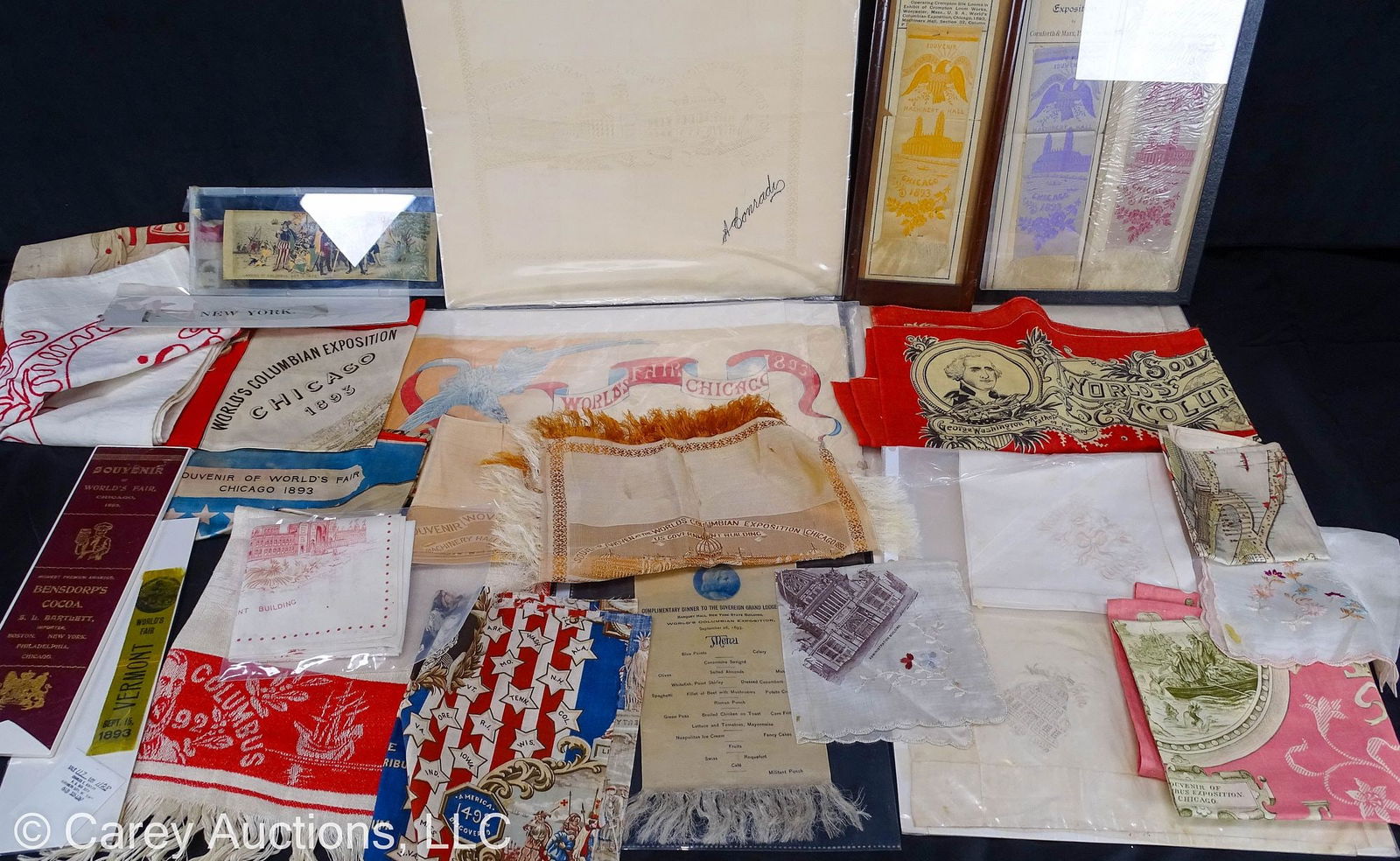 20+pcs ASSORTED 1893 COLUMBIAN EXPOSITION TEXTILE SOUVENIRS (1 of 9)