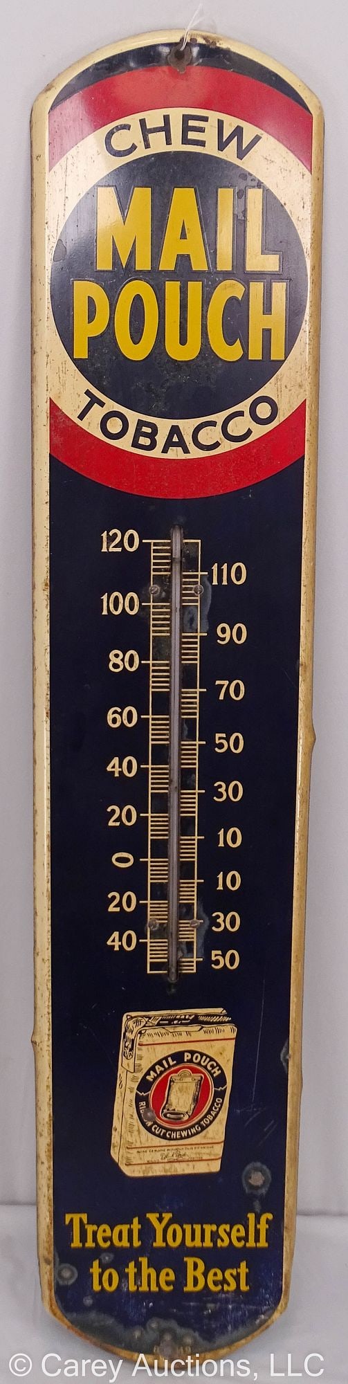 MAIL POUCH TOBACCO TIN LITHO THERMOMETER (1 of 6)