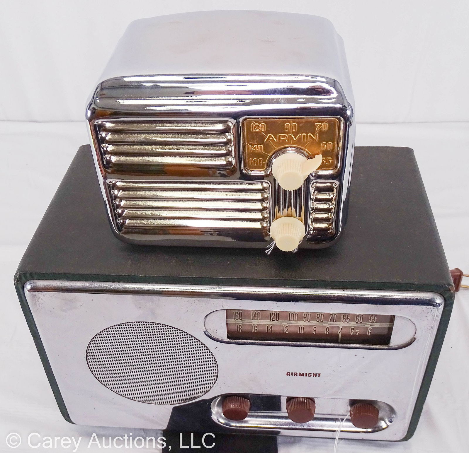 (2) VINTAGE CHROME RADIOS (1 of 11)