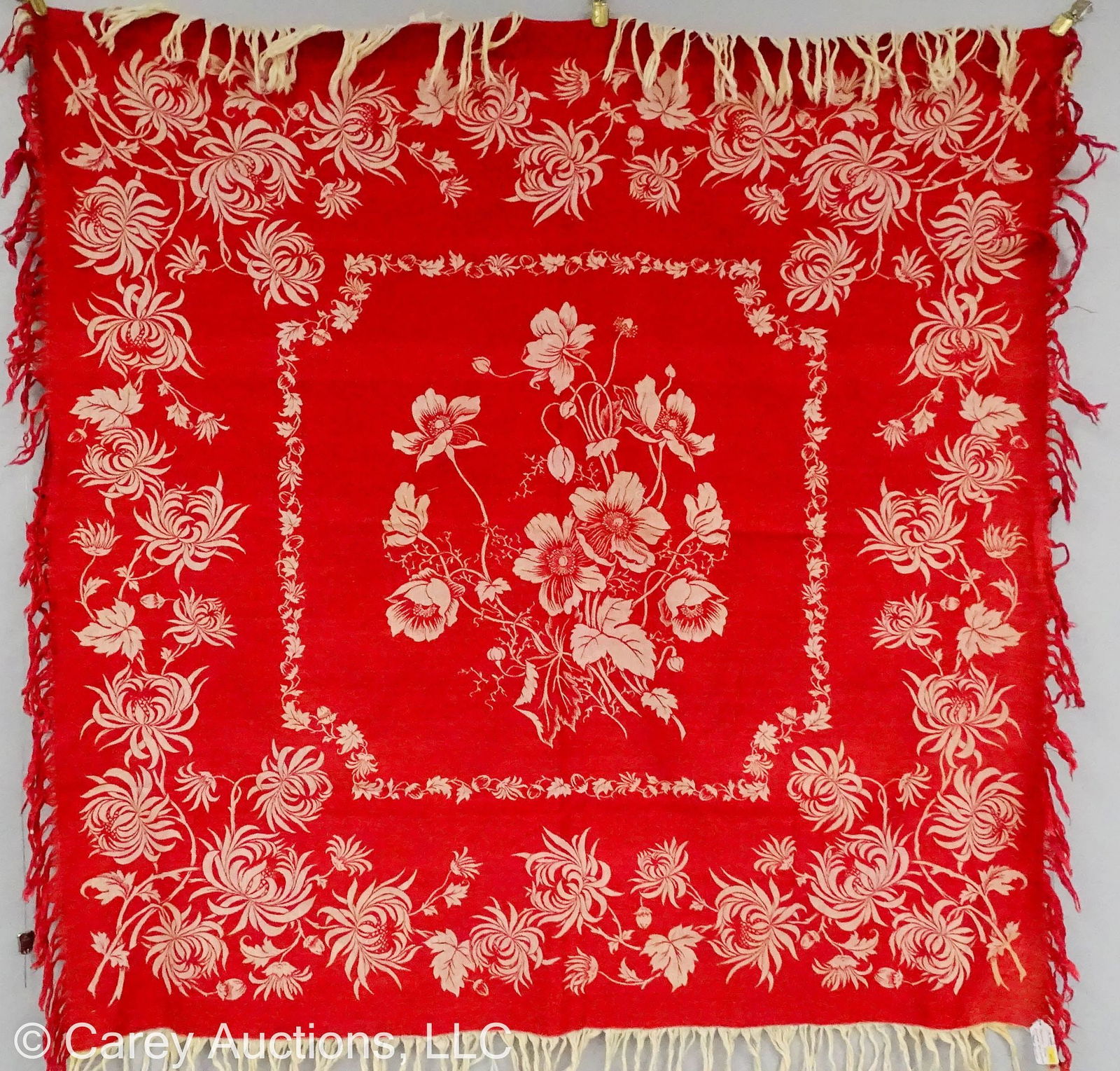 TURKEY RED WOVEN JACQUARD TABLECLOTH (1 of 5)