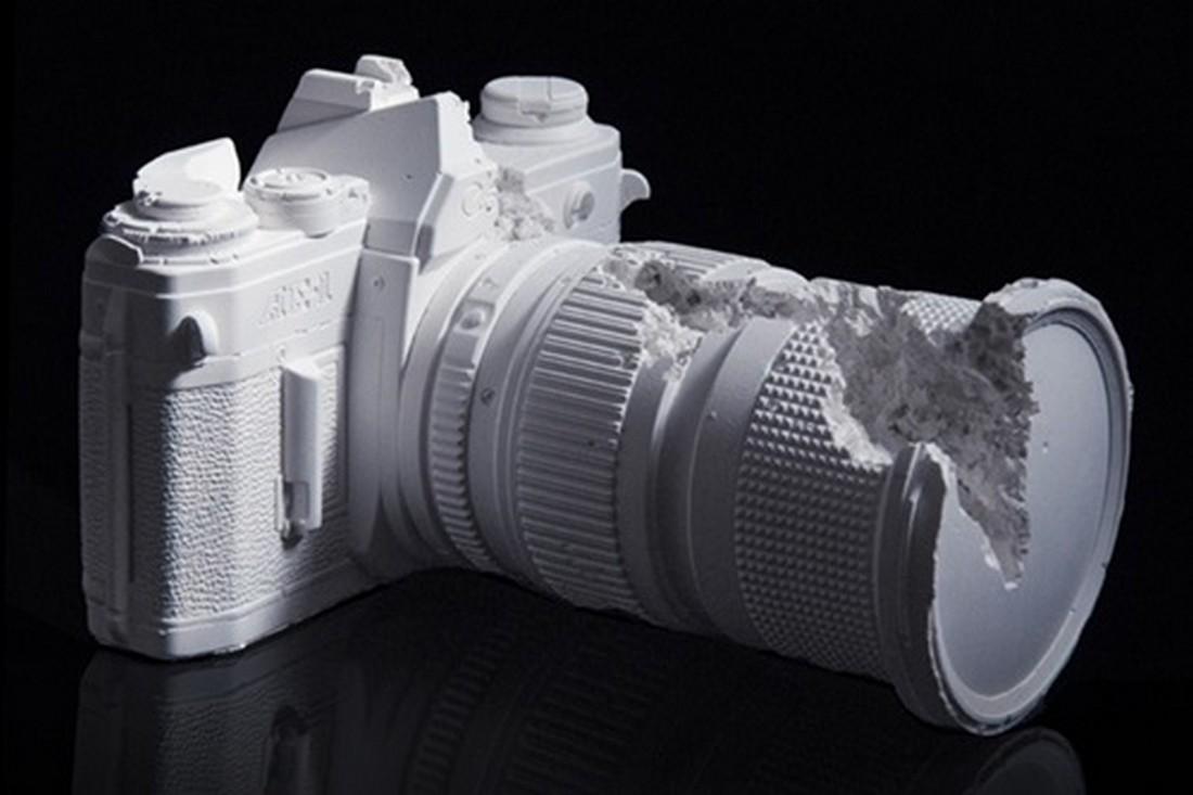 Future Relic 02 Camera - Daniel Arsham: Plaster and crushed glass Edition of 450 from 2014 12.7 x 15.2 x 7.6 cm (5.75 × 6.25 × 3.75 in)
