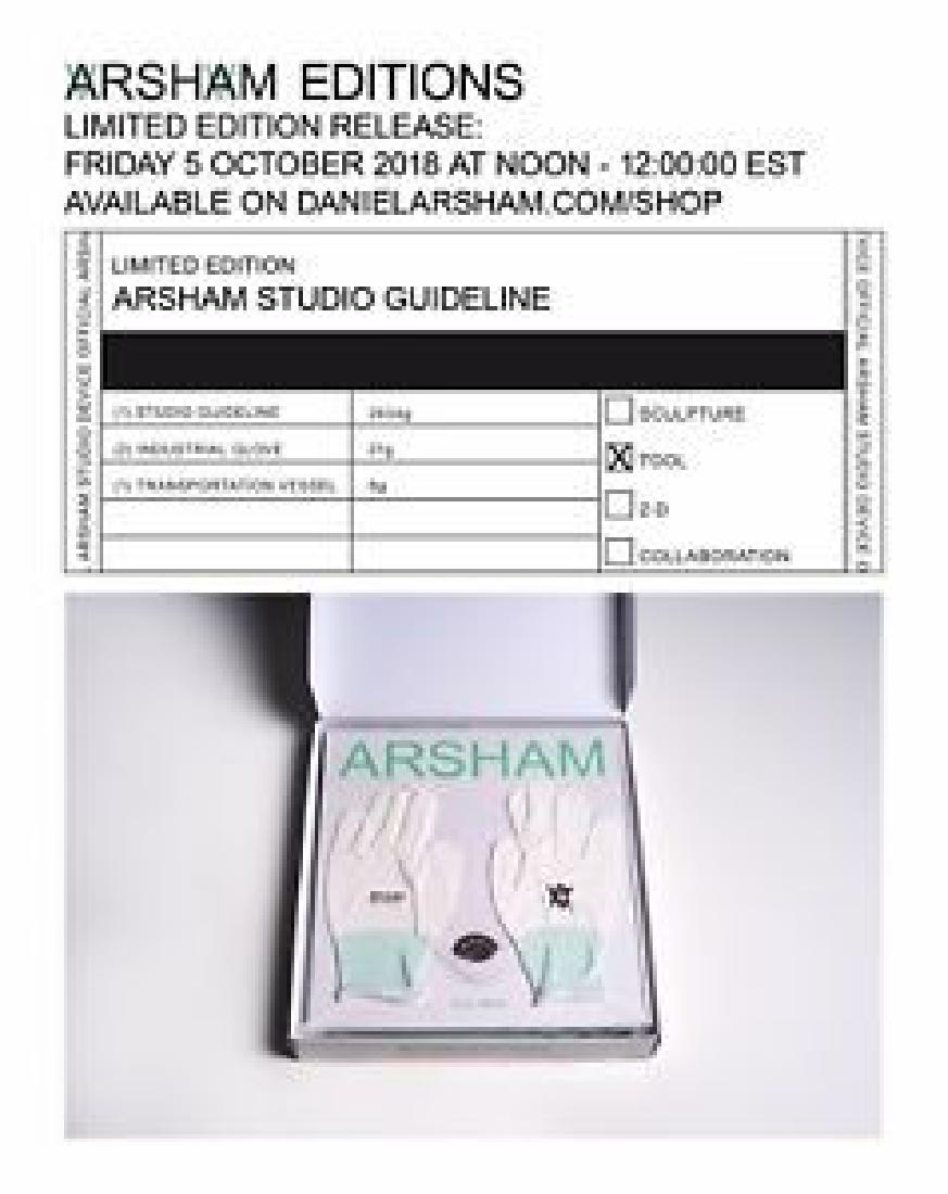 Monograph Studio Guideline - Daniel Arsham: Limited Edition of 1000 Signed 12.2 x 10.9 x 1.3 inches Mint Condition