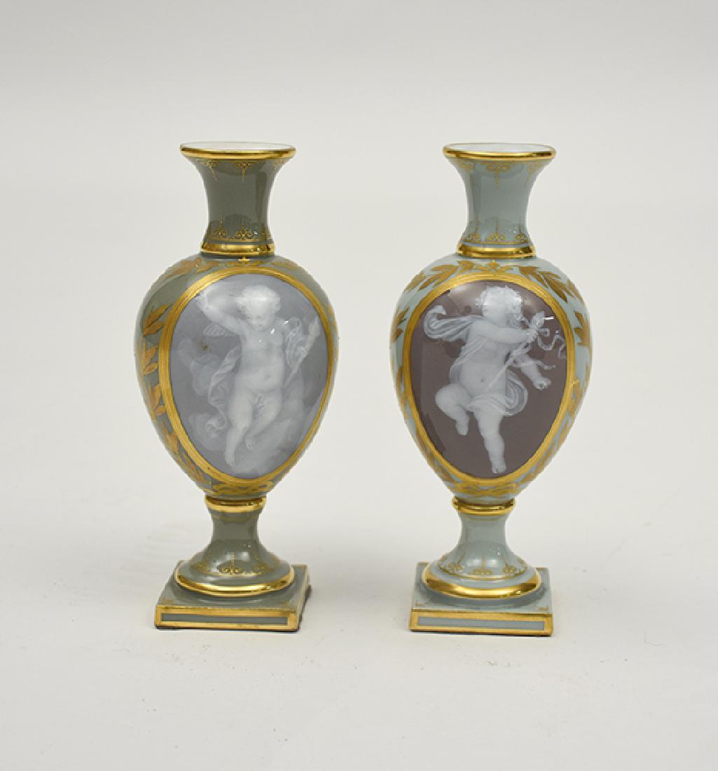 Pair of Meissen vases, Pate Sur Pate (1 of 4)