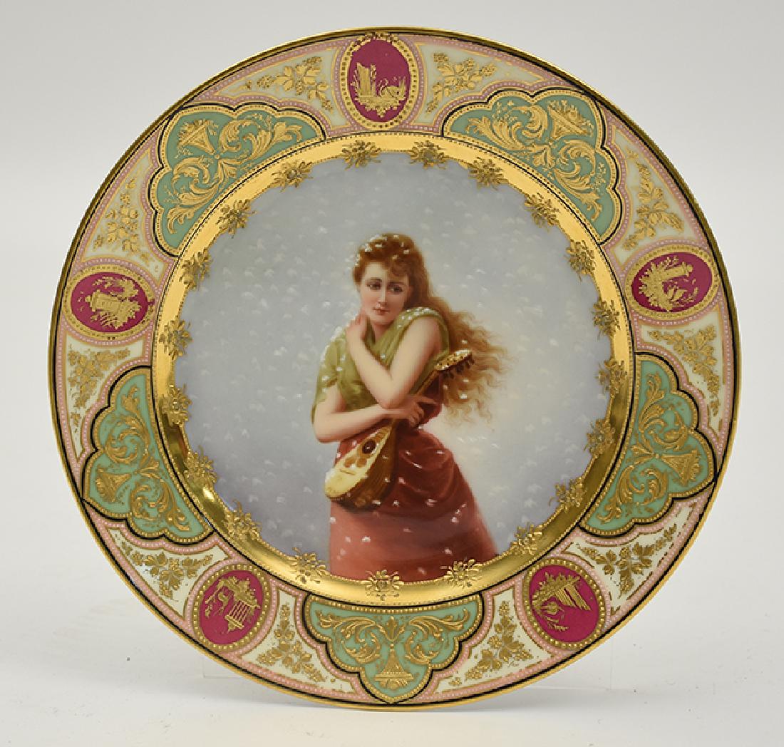 Royal Vienna cabinet plate, "Winter" (1 of 5)