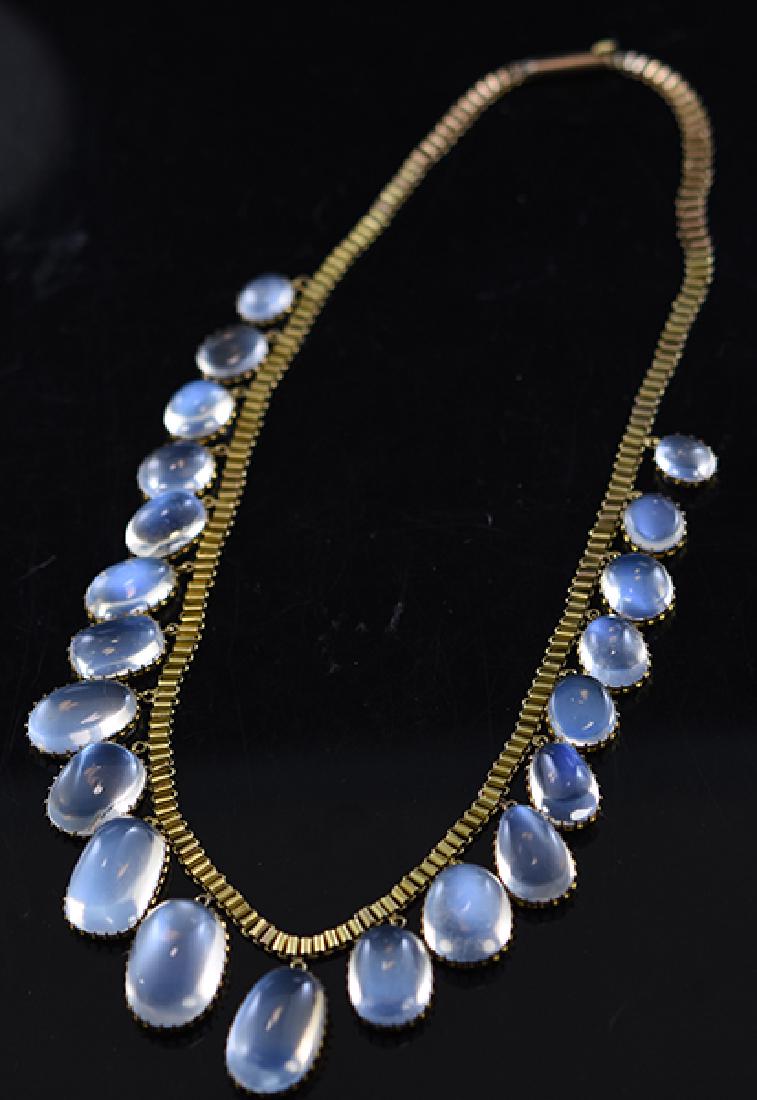 Gold Moonstone Necklace (1 of 2)