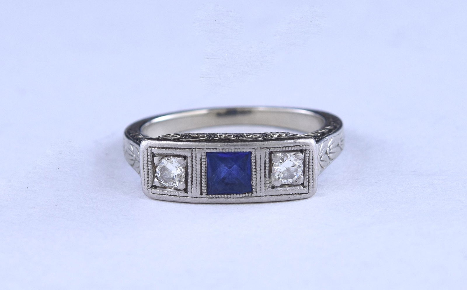 Antique platinum ring (1 of 4)