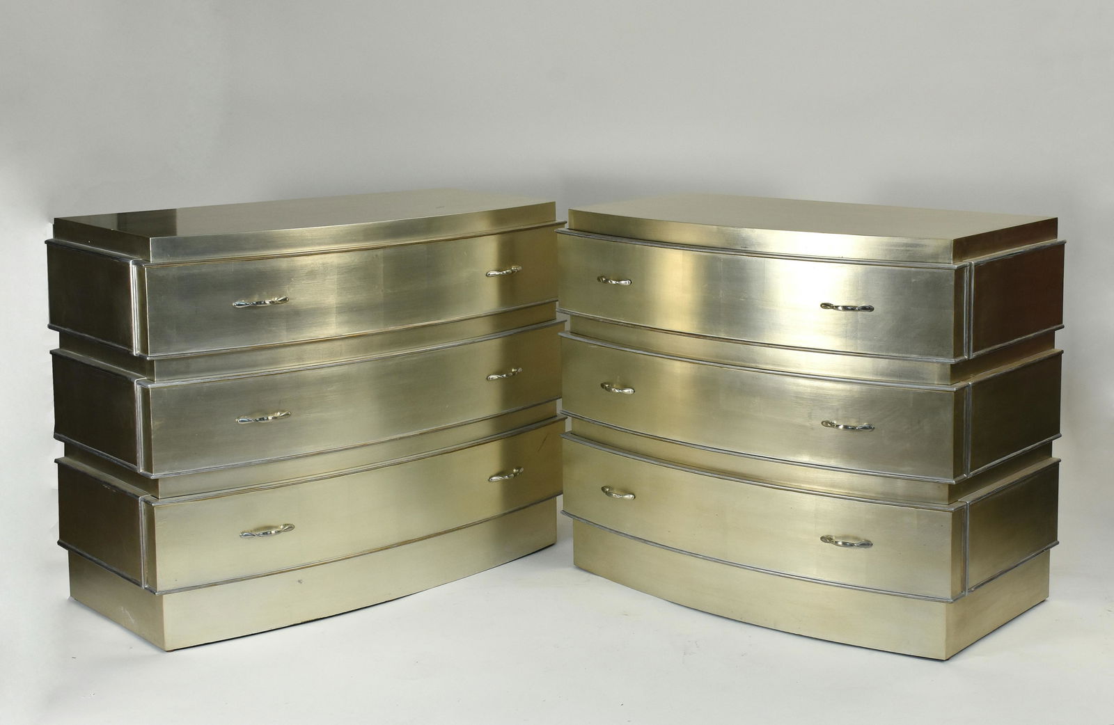 Pair of silver leaf chests by the Platt Collection (1 of 6)