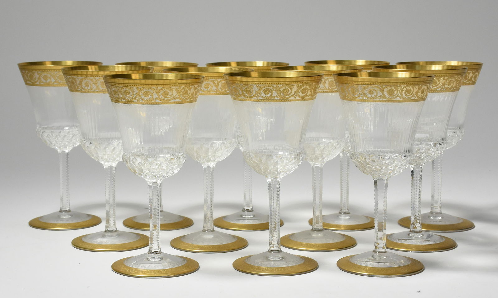 Set of 12 St. Louis Thistle pattern wines (1 of 4)