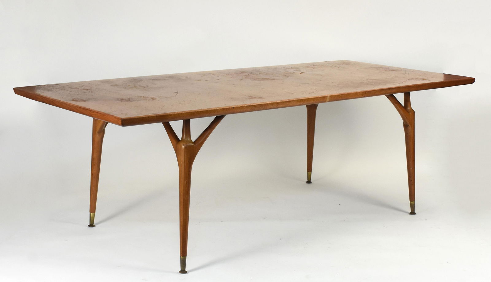 Mid-Century walnut executive's desk (1 of 4)