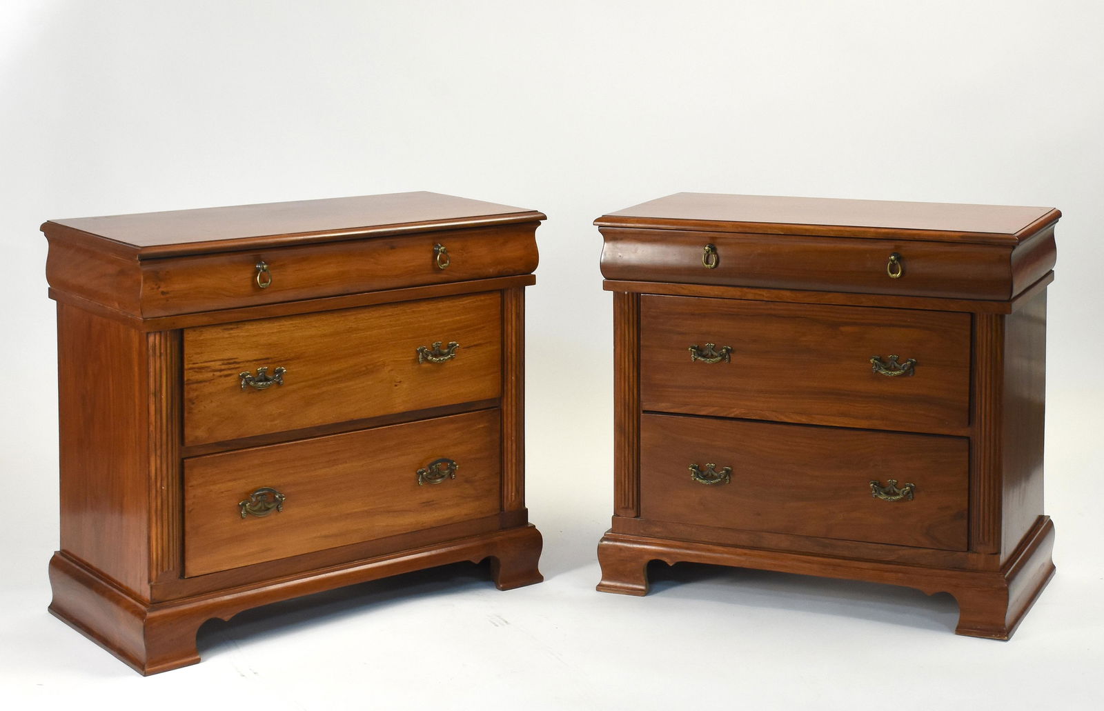 Pair of custom made three drawer chests (1 of 4)