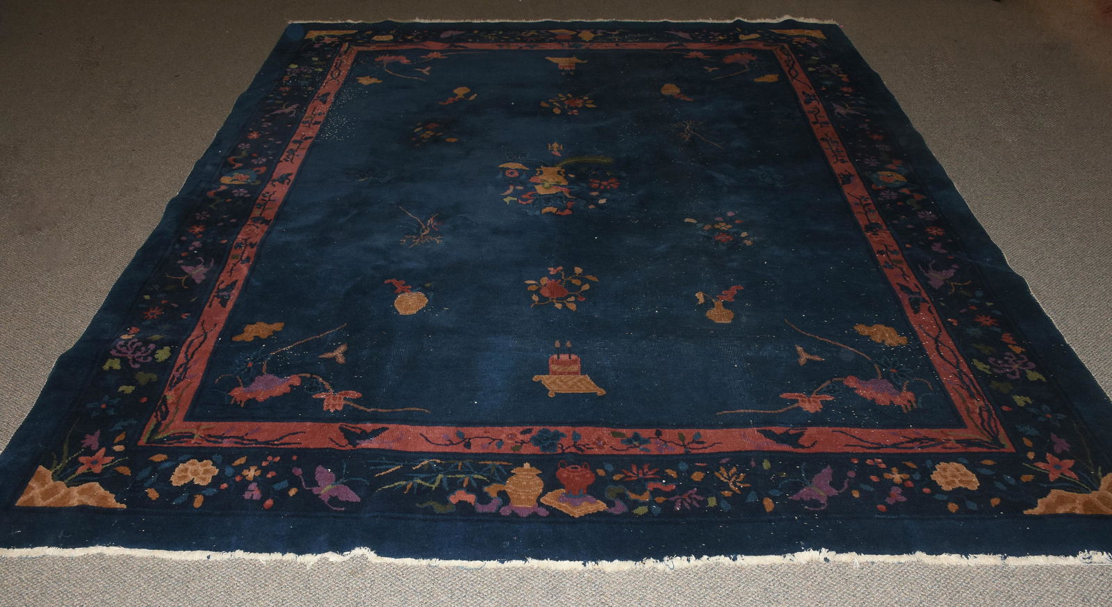 Blue Chinese roomsize rug (1 of 3)