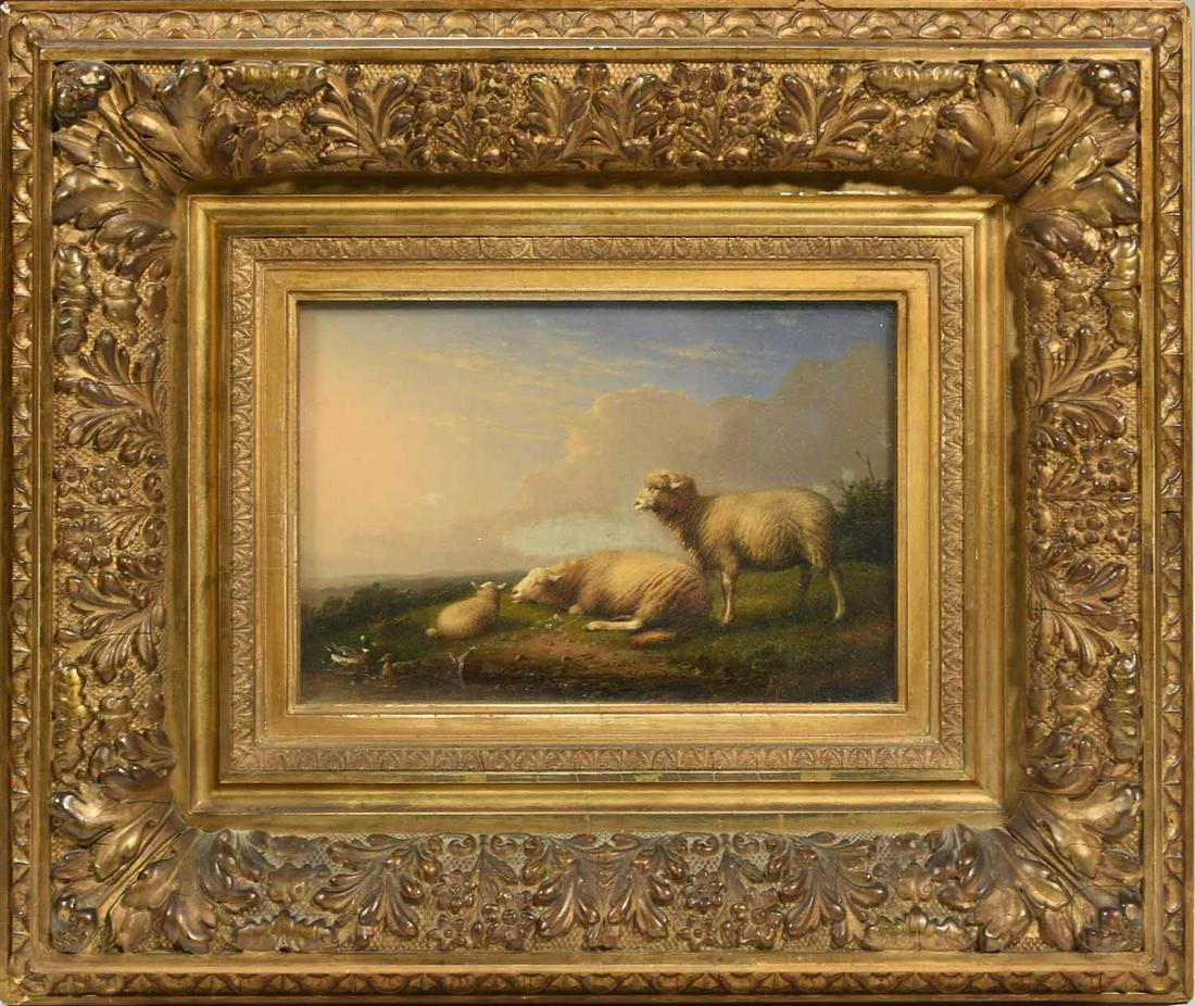 Francois Vandeverdonck Oil on Board, Sheep (1 of 7)