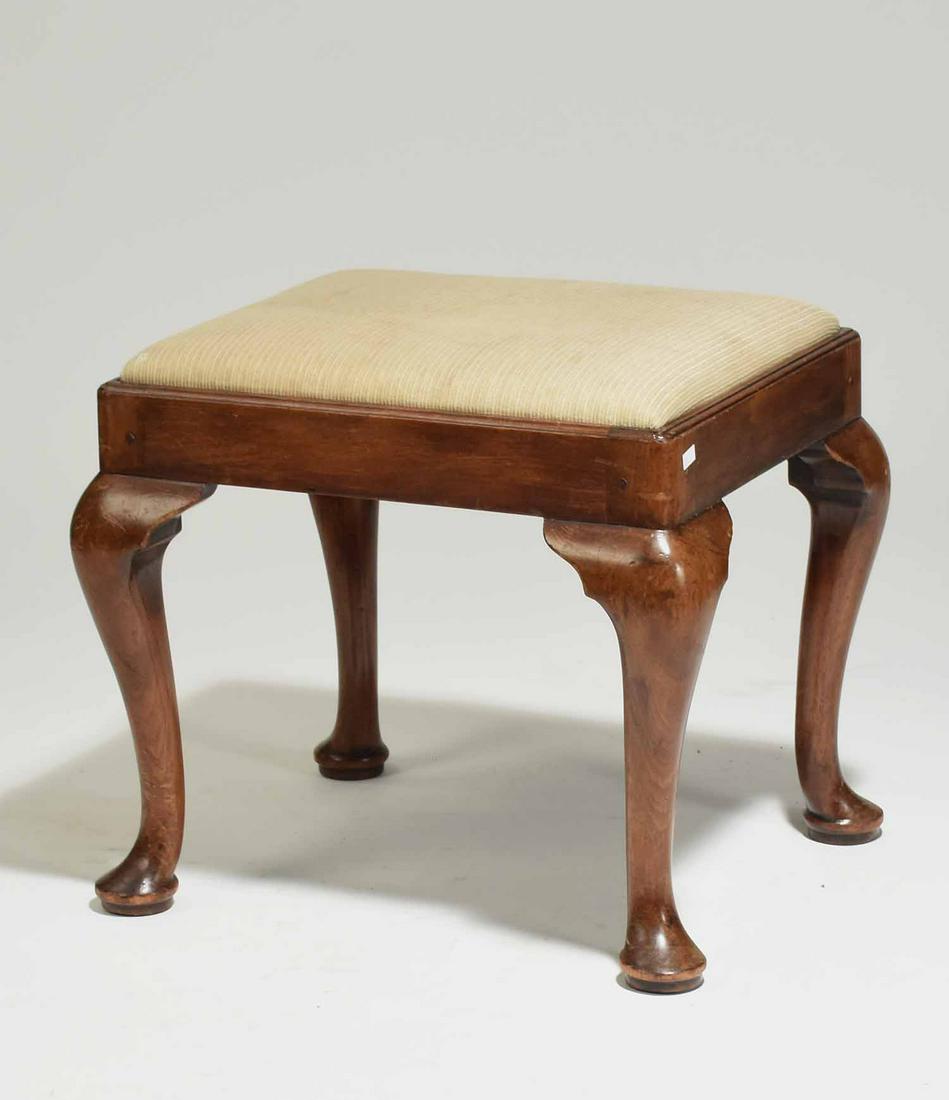 18th C. Queen Anne Mahogany Footstool (1 of 5)