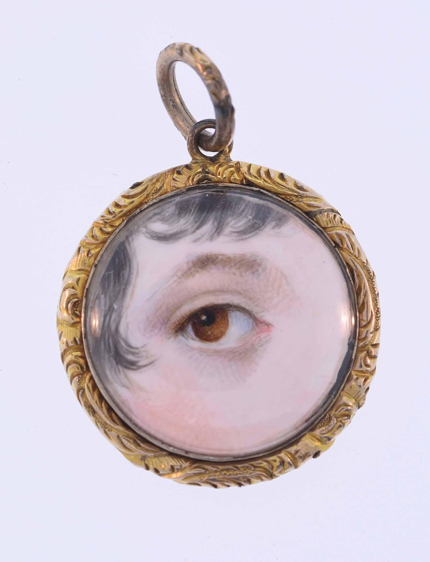 19th C. gold lovers eye locket (1 of 3)