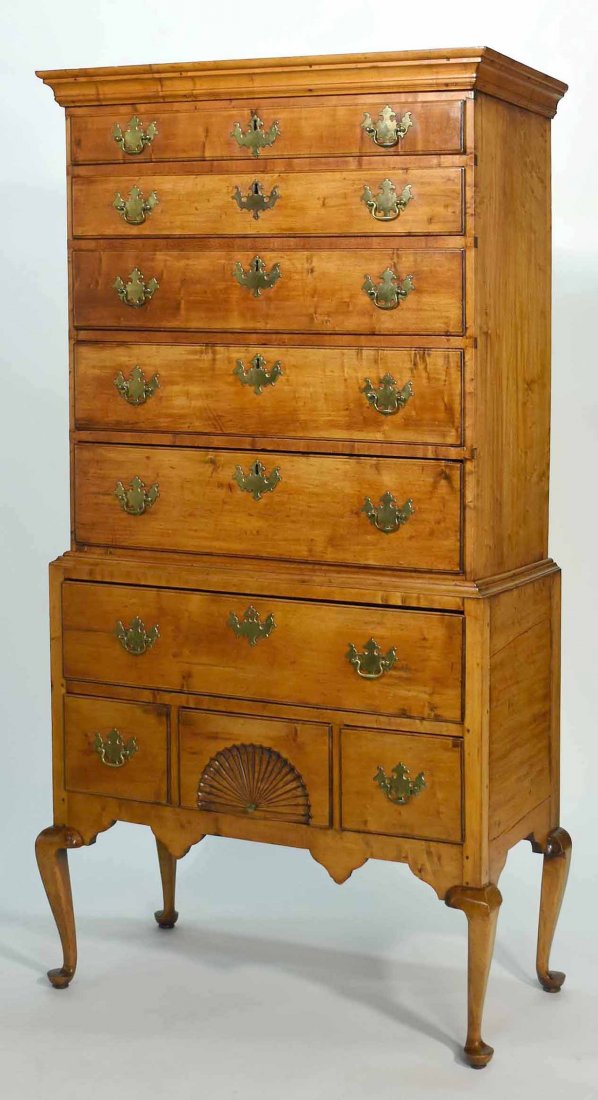 Fine NH Queen Anne Maple Highboy (1 of 11)
