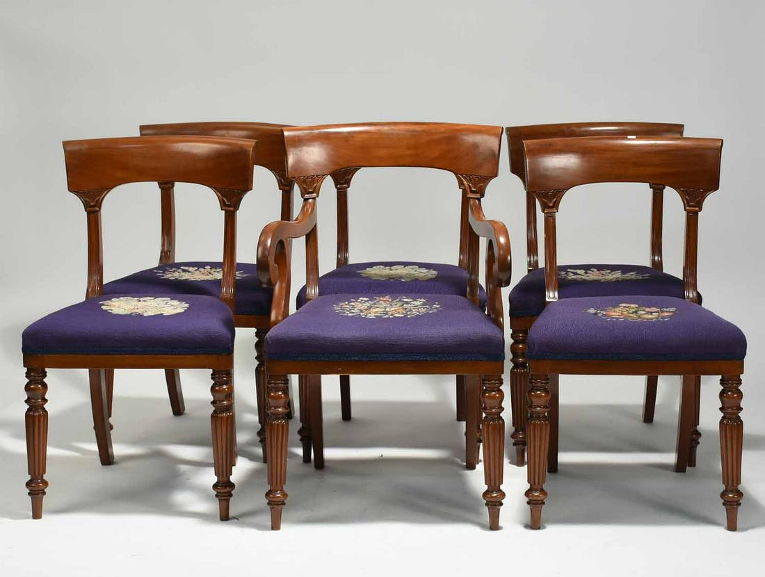 Set of Six 19th C. English Dining Chairs (1 of 9)