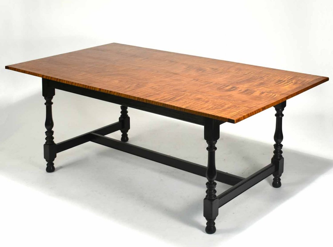 Dining Table with Tiger Maple Top (1 of 5)