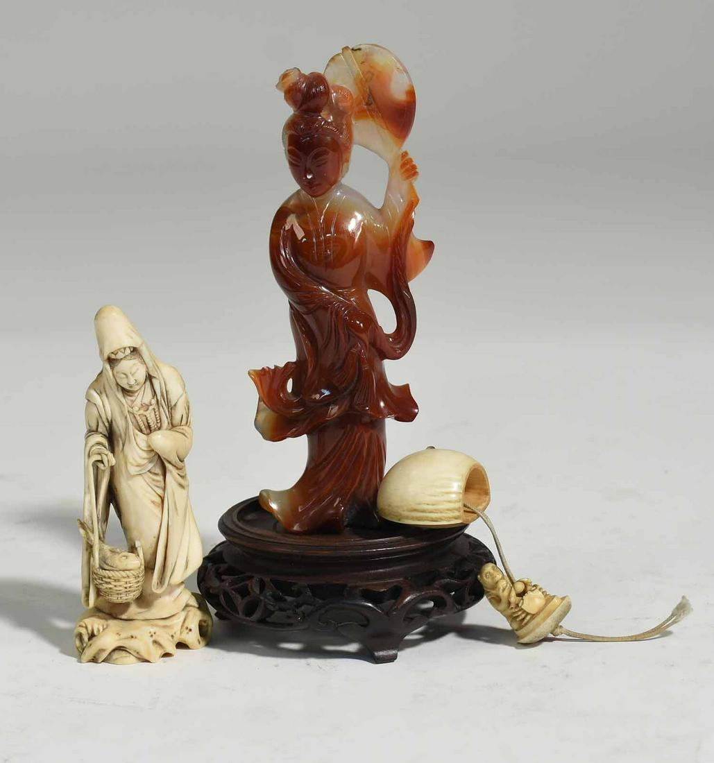 Three Asian Carvings: Quan Yin, Netsuke (1 of 12)