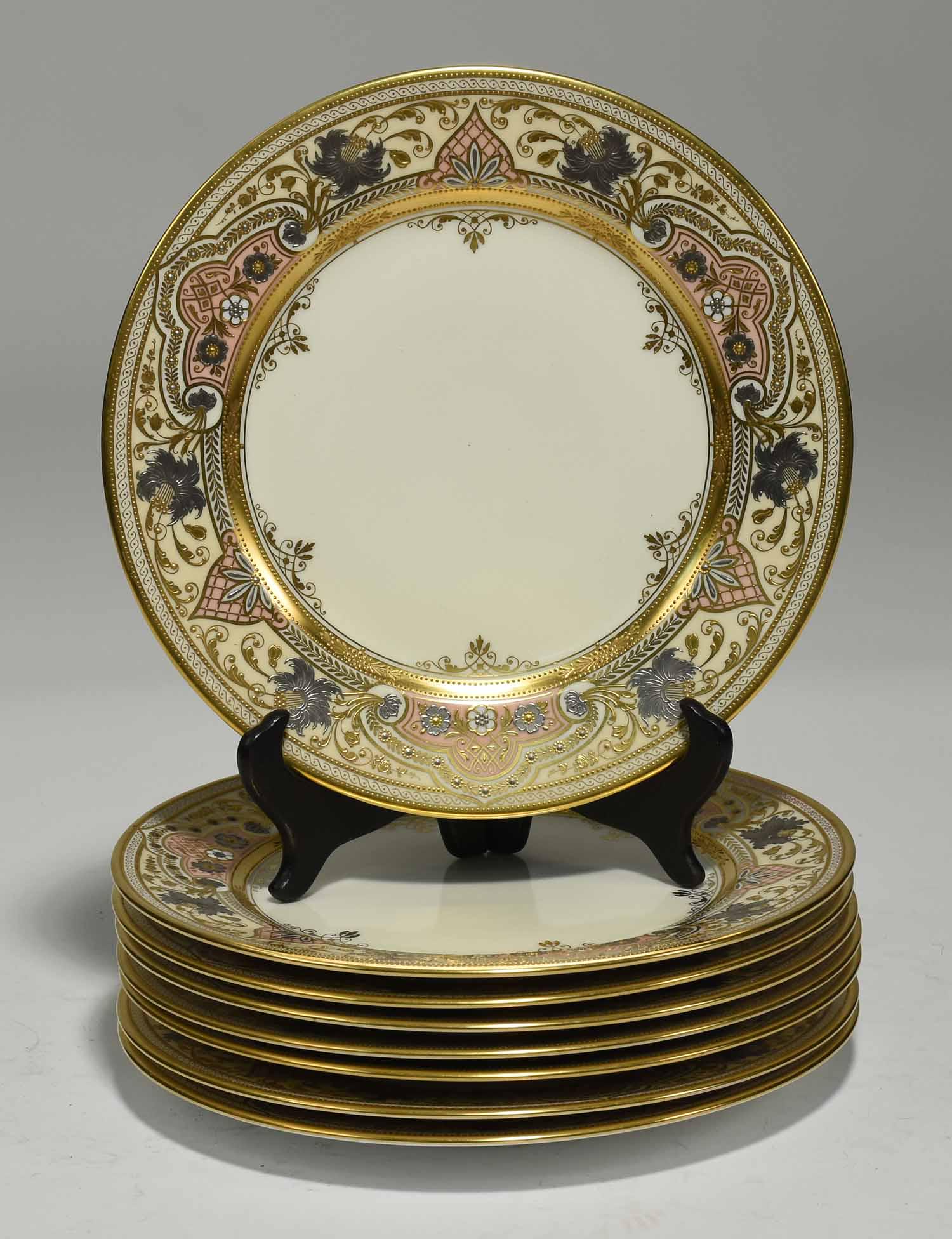 Set of Eight Dresden Dinner Plates (1 of 5)