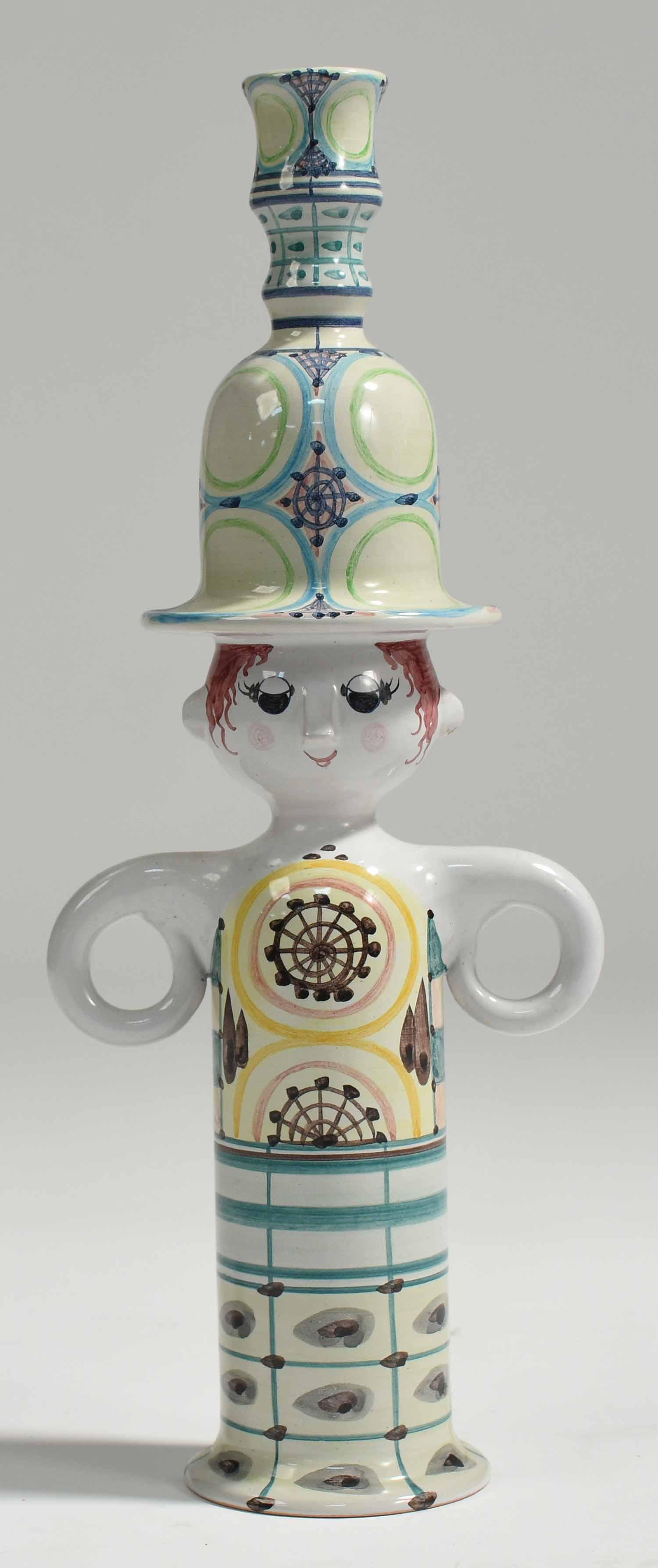 Bjørn Wiinblad Ceramic Tall Figural Candlestick (1 of 6)